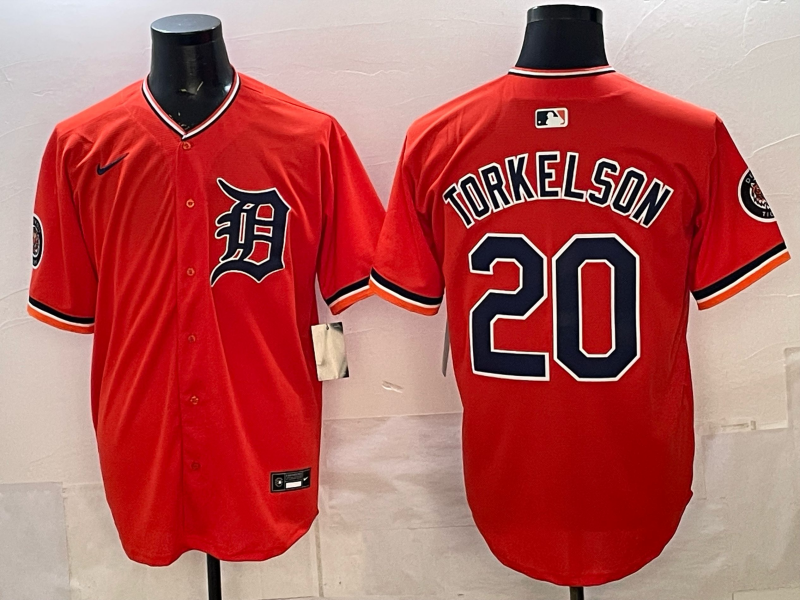 Men Detroit Tigers Torkelson orange Game Nike MLB Jersey 2026006->->MLB Jersey